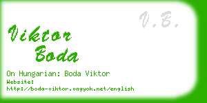 viktor boda business card